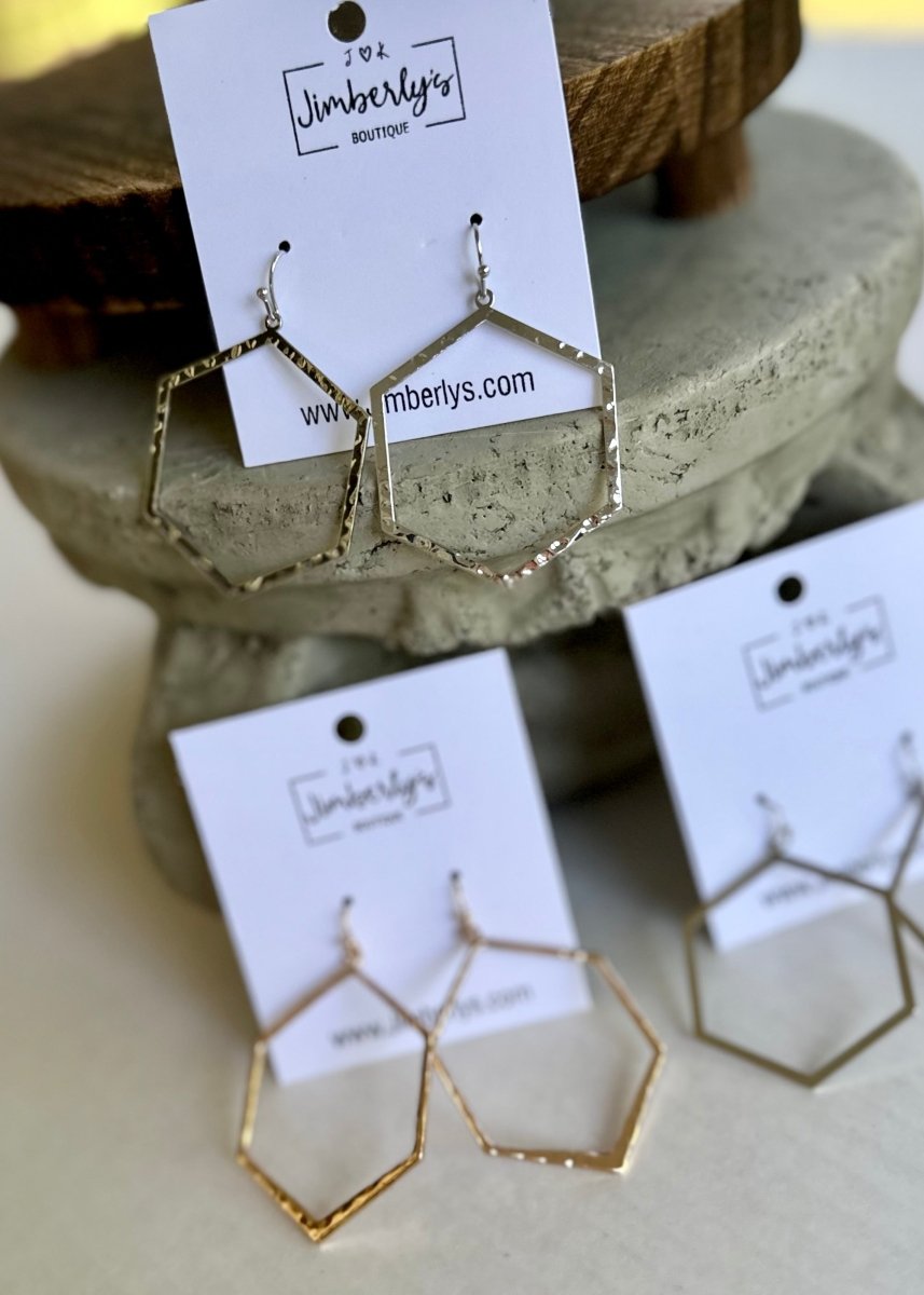 18K Gold Plated Geometric Dangle Earrings - earrings -Jimberly's Boutique-Olive Branch-Mississippi