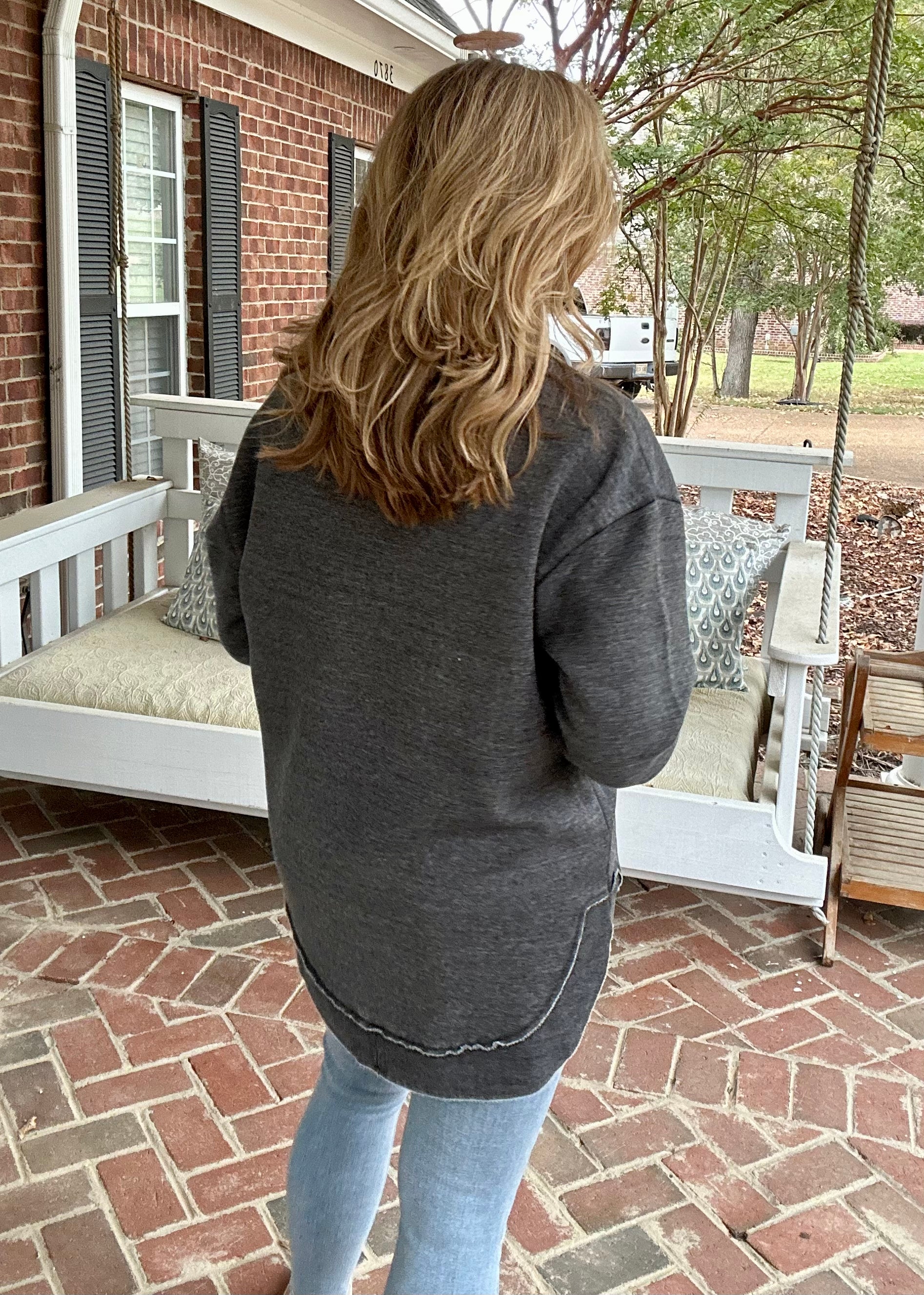 Royce Vintage Poncho Fleece - Black - Royce Sweatshirt -Jimberly's Boutique-Olive Branch-Mississippi