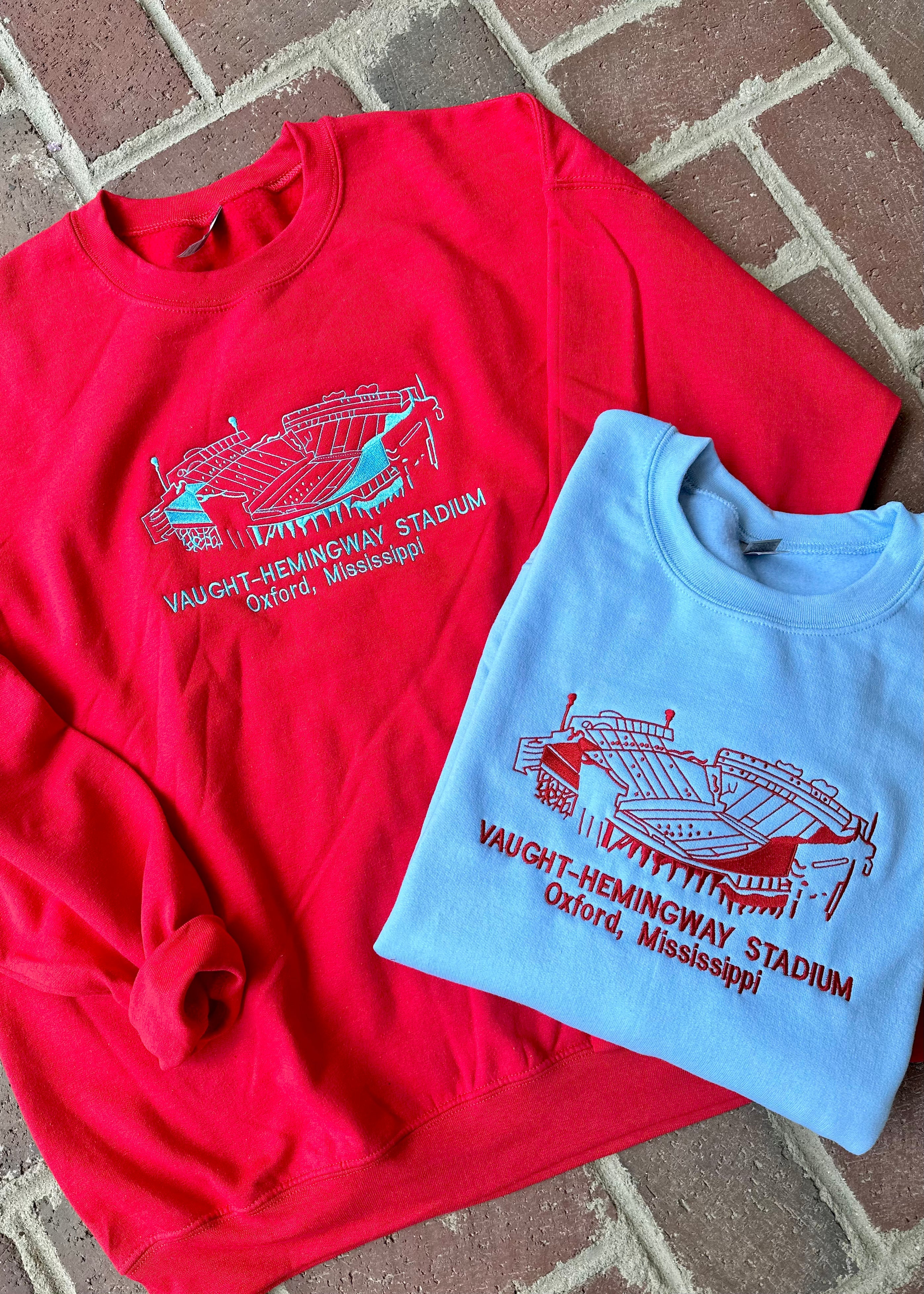 Vaught-Hemingway Stadium Embroidered Sweatshirt - Graphic Tee -Jimberly's Boutique-Olive Branch-Mississippi