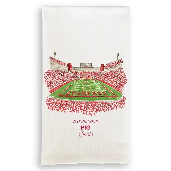 Arkansas Stadium Tea Towel - Dishtowel - Jimberly's Boutique - Olive Branch - Mississippi