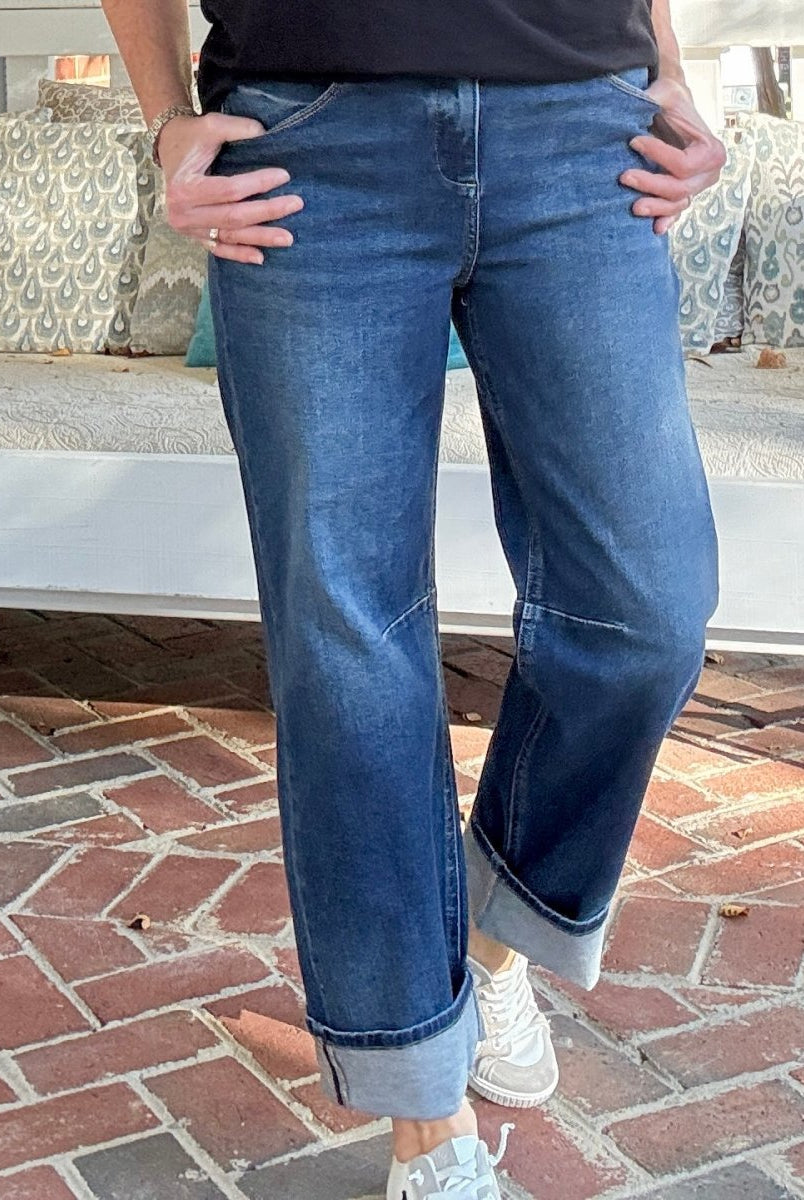 Arvada Cropped Barrel Jeans with Cuffed Hem | Risen - risen jeans - Jimberly's Boutique - Olive Branch - Mississippi