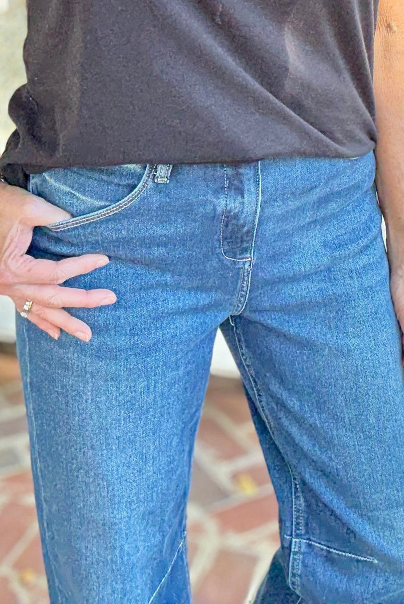 Arvada Cropped Barrel Jeans with Cuffed Hem | Risen - risen jeans - Jimberly's Boutique - Olive Branch - Mississippi