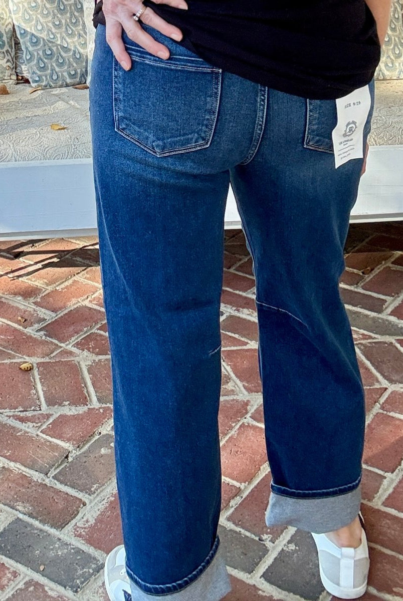 Arvada Cropped Barrel Jeans with Cuffed Hem | Risen - risen jeans - Jimberly's Boutique - Olive Branch - Mississippi