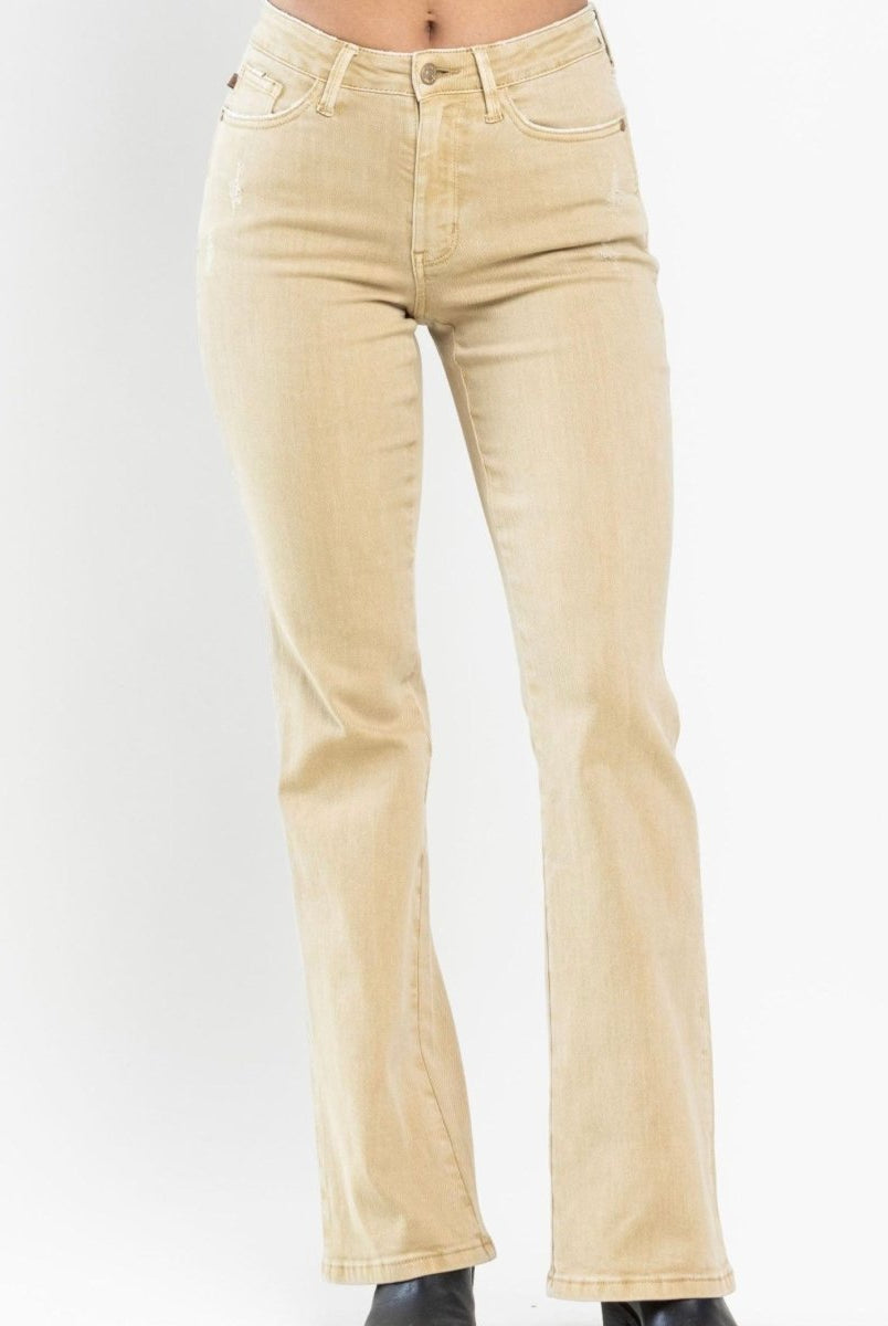 Attala Khaki Mid Rise Slim Boot Cut | Judy Blue Jeans - jeans - Jimberly's Boutique - Olive Branch - Mississippi