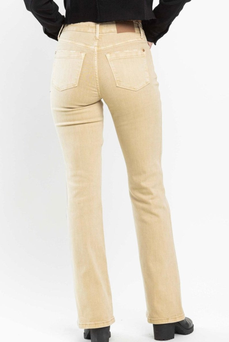 Attala Khaki Mid Rise Slim Boot Cut | Judy Blue Jeans - jeans - Jimberly's Boutique - Olive Branch - Mississippi