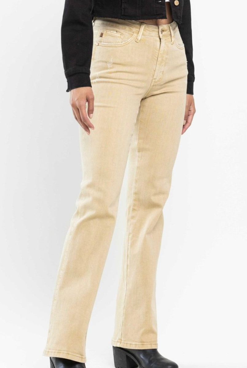 Attala Khaki Mid Rise Slim Boot Cut | Judy Blue Jeans - jeans - Jimberly's Boutique - Olive Branch - Mississippi
