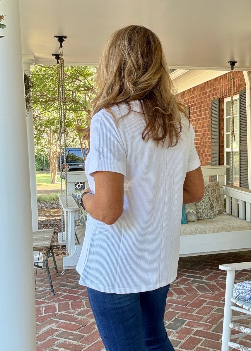 Baby Waffle Top - Off White - Casual Top - Jimberly's Boutique - Olive Branch - Mississippi