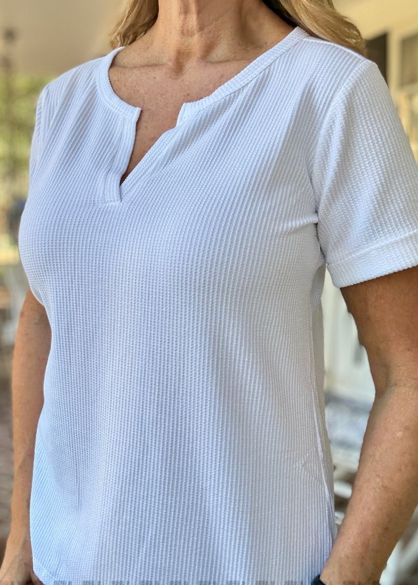 Baby Waffle Top - Off White - Casual Top - Jimberly's Boutique - Olive Branch - Mississippi