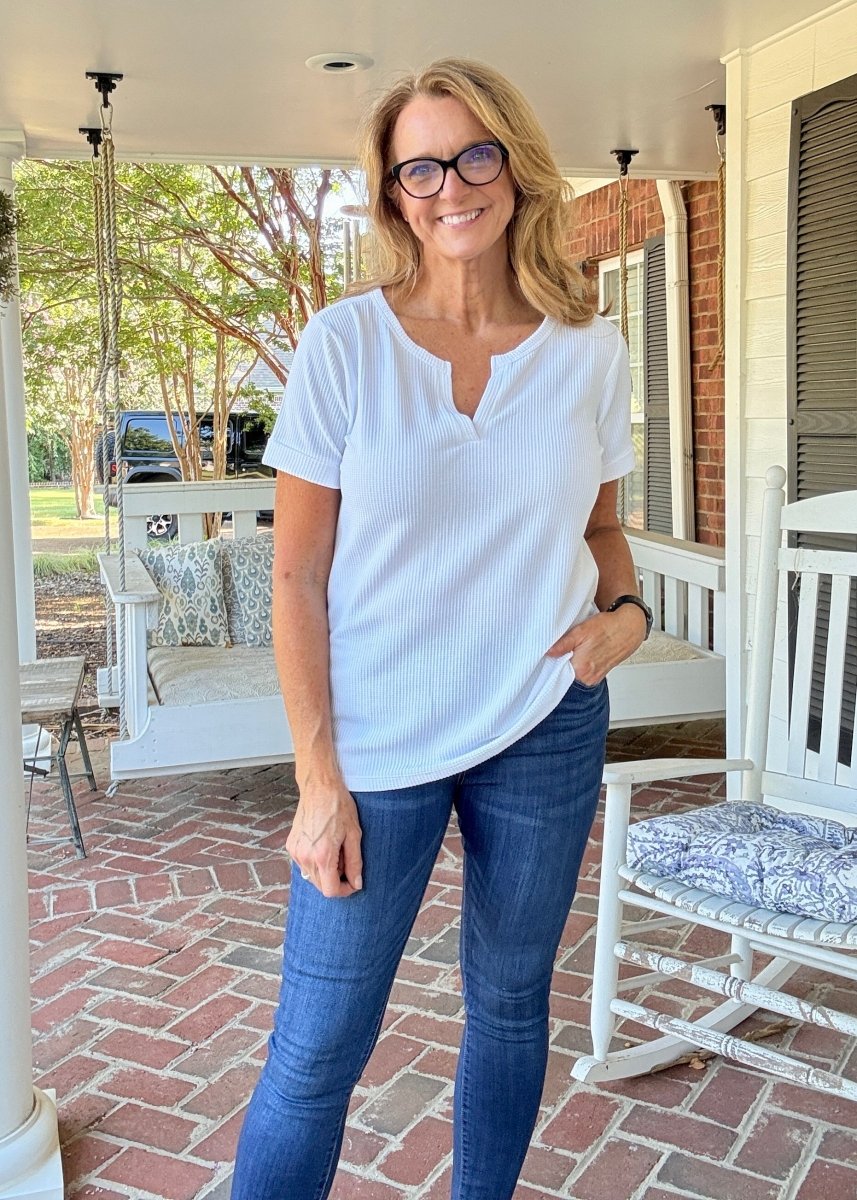 Baby Waffle Top - Off White - Casual Top - Jimberly's Boutique - Olive Branch - Mississippi