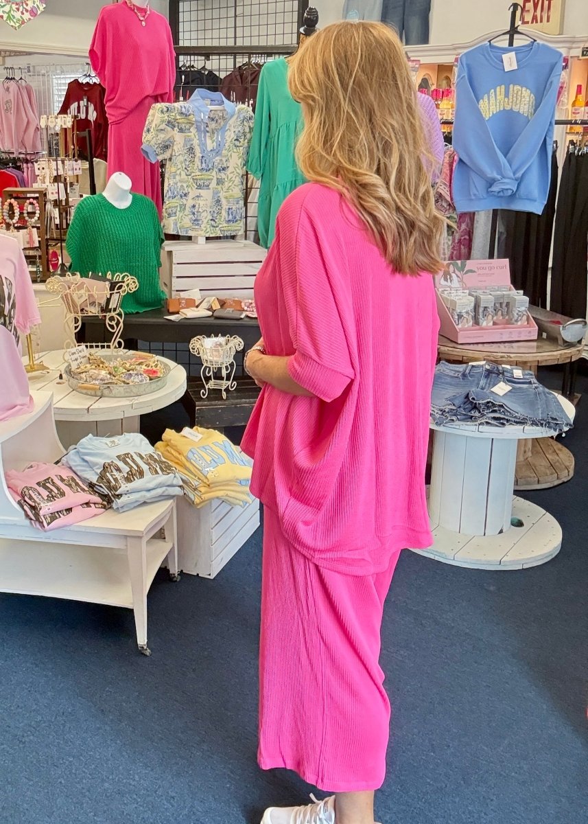 Bali Travel Set - Pink | Dear Scarlett - lounge set - Jimberly's Boutique - Olive Branch - Mississippi