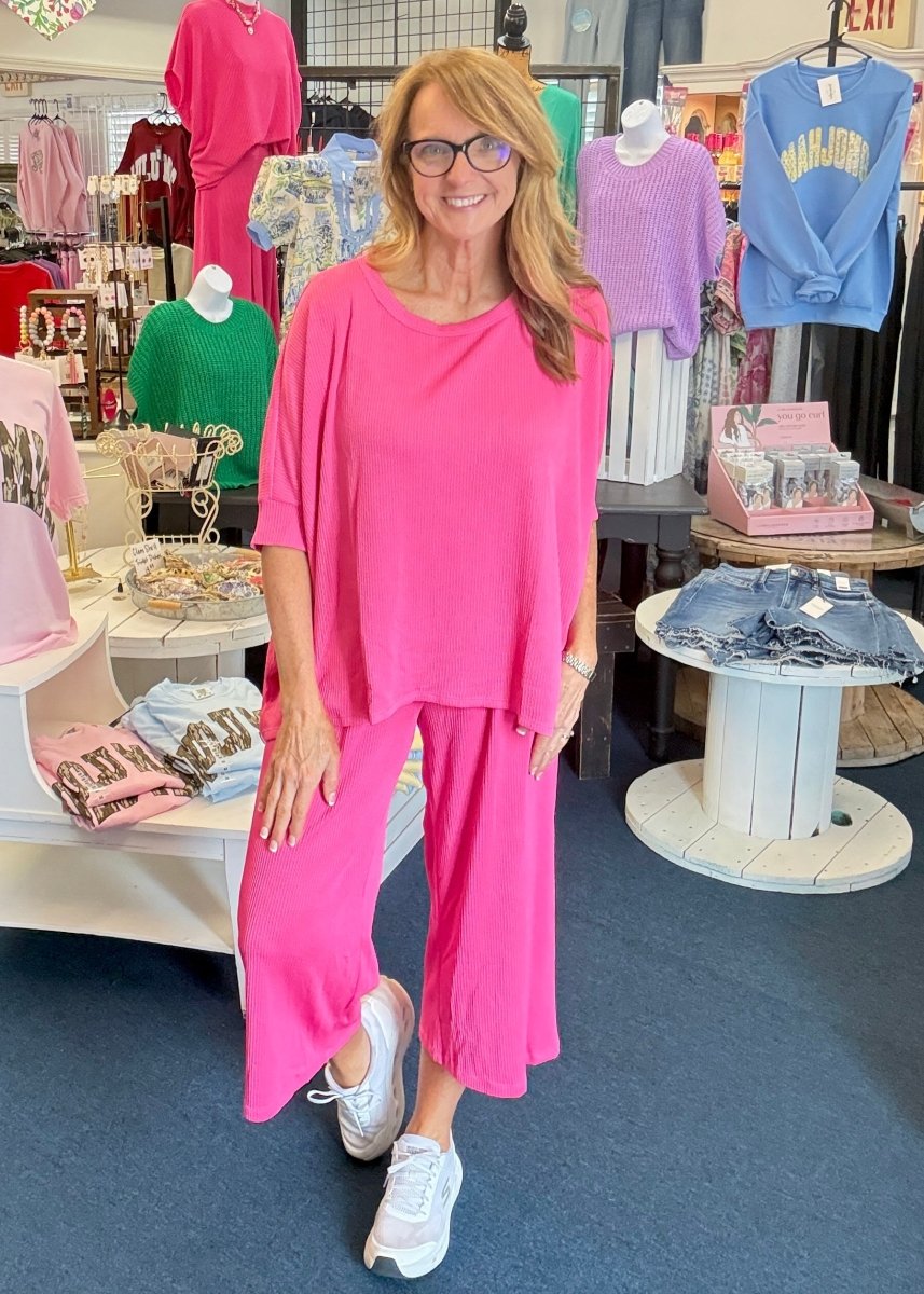 Bali Travel Set - Pink | Dear Scarlett - lounge set - Jimberly's Boutique - Olive Branch - Mississippi