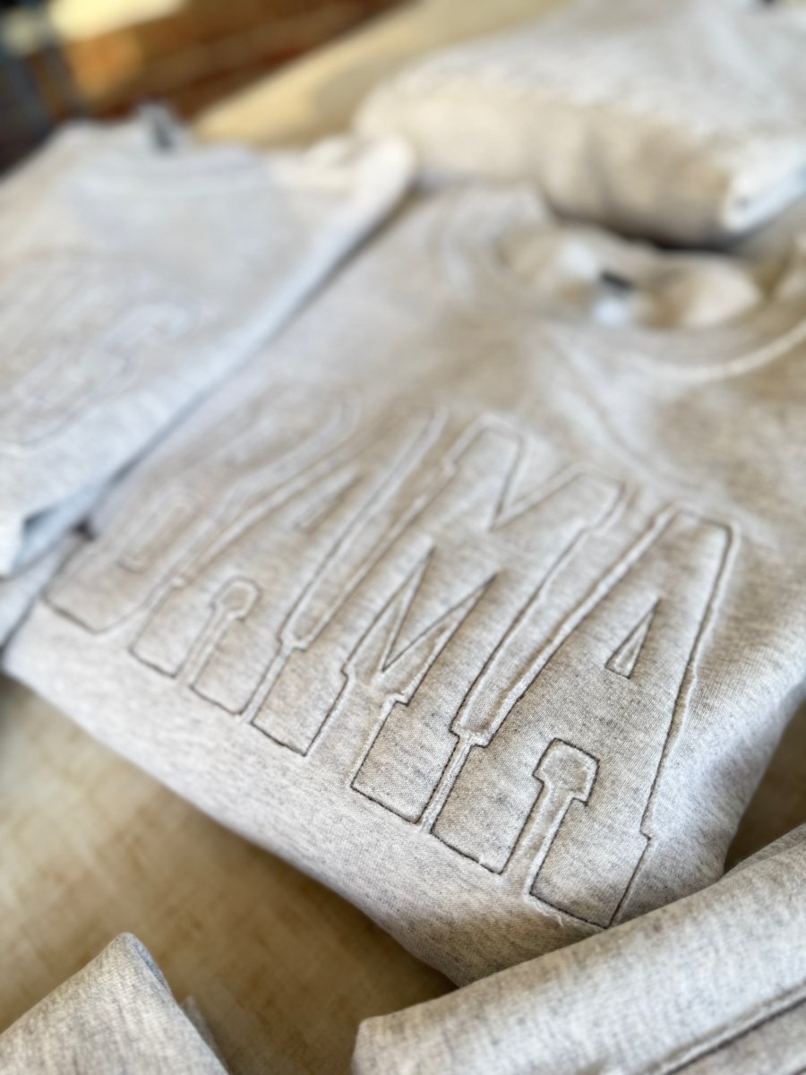 BAMA Tone on Tone Applique' Sweatshirt - Jimberly's Boutique - Olive Branch - Mississippi