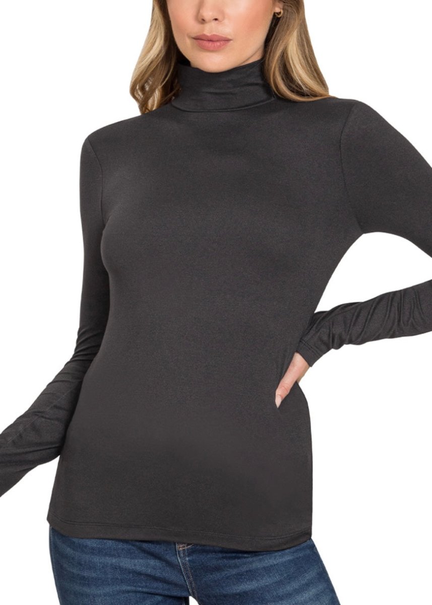 Basic Mock Neck Top - Black - mock neck top - Jimberly's Boutique - Olive Branch - Mississippi