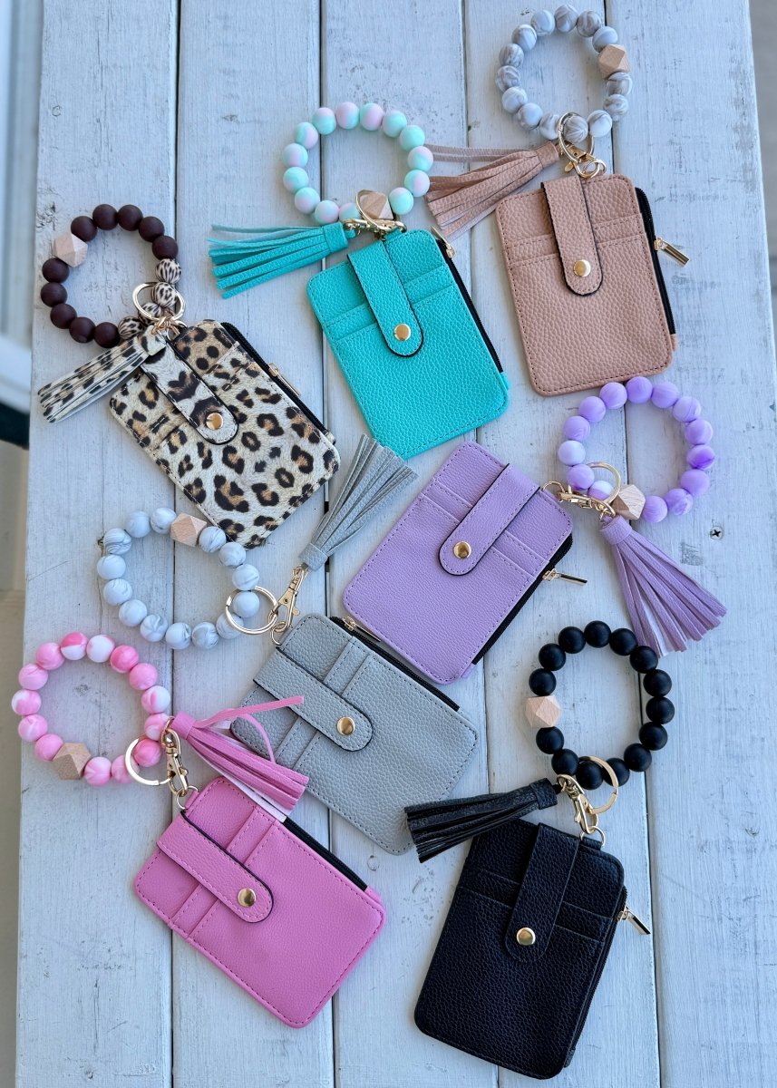 Beaded Keychain Bracelet Wallet - keychain wallet - Jimberly's Boutique - Olive Branch - Mississippi