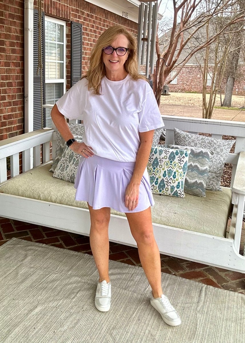Belt Loop Skort - Lavender Fog - skort -Jimberly's Boutique-Olive Branch-Mississippi