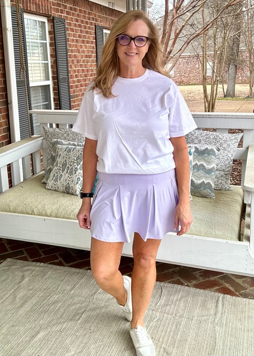 Belt Loop Skort - Lavender Fog - skort -Jimberly's Boutique-Olive Branch-Mississippi