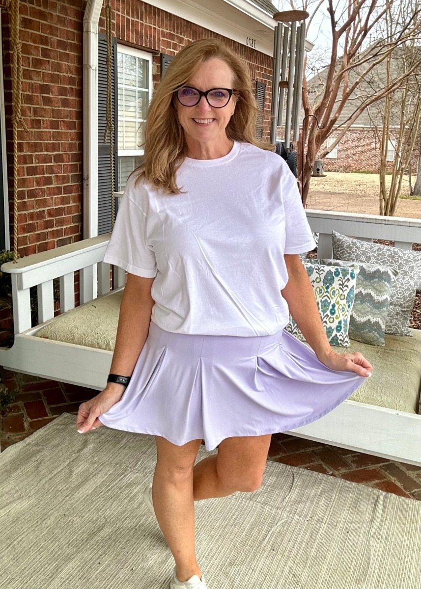 Belt Loop Skort - Lavender Fog - skort -Jimberly's Boutique-Olive Branch-Mississippi