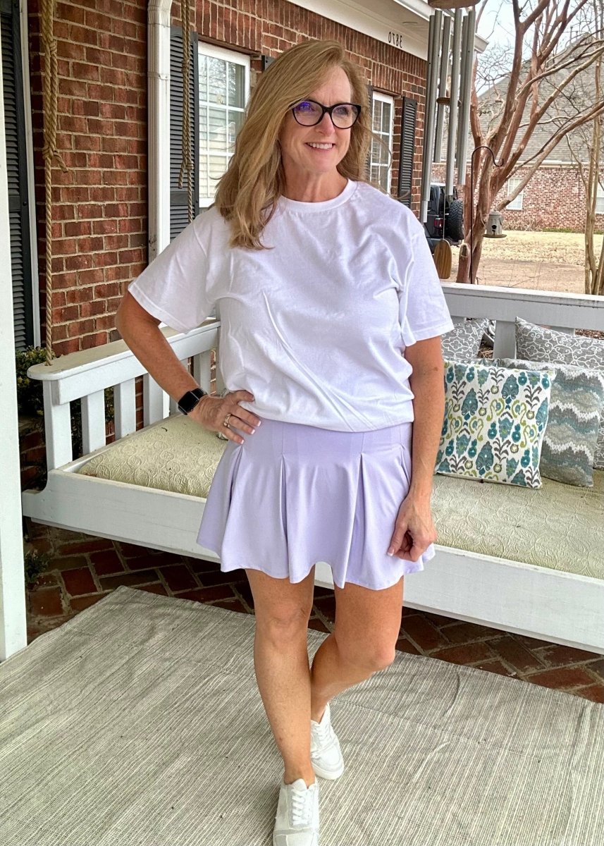 Belt Loop Skort - Lavender Fog - skort -Jimberly's Boutique-Olive Branch-Mississippi