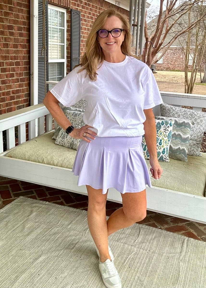 Belt Loop Skort - Lavender Fog - skort -Jimberly's Boutique-Olive Branch-Mississippi