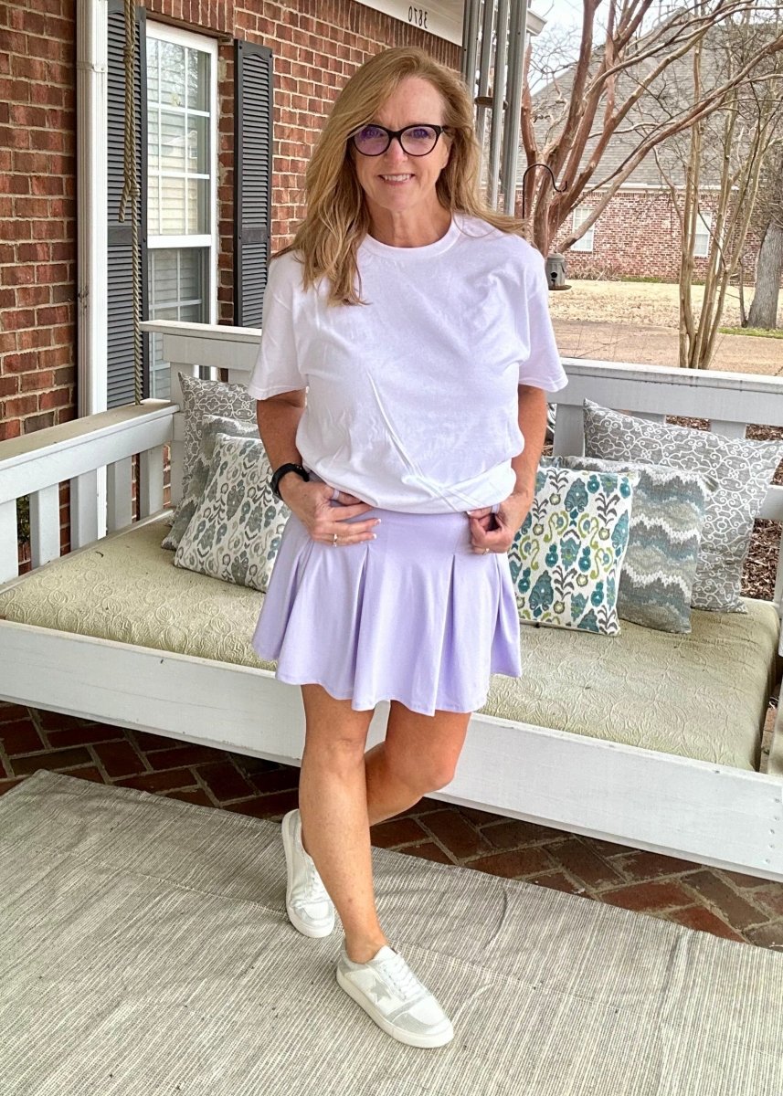 Belt Loop Skort - Lavender Fog - skort -Jimberly's Boutique-Olive Branch-Mississippi