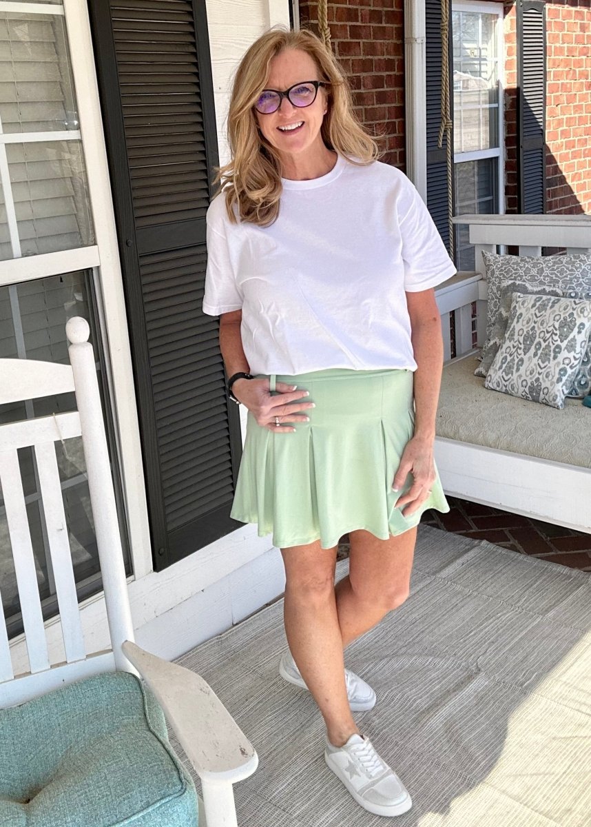 Belt Loop Skort - Mint Latte - skort -Jimberly's Boutique-Olive Branch-Mississippi
