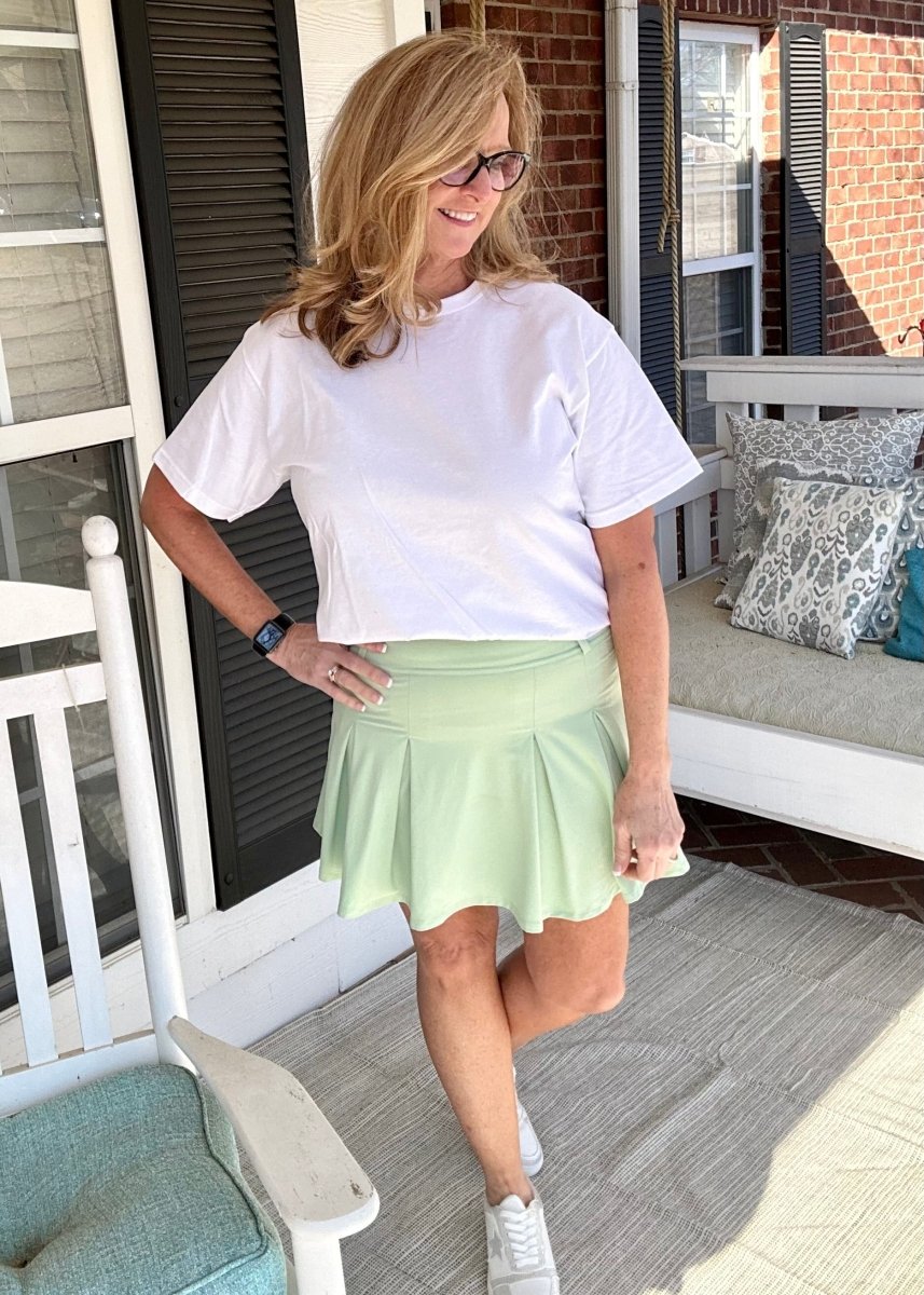 Belt Loop Skort - Mint Latte - skort -Jimberly's Boutique-Olive Branch-Mississippi
