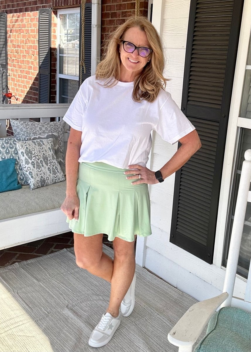 Belt Loop Skort - Mint Latte - skort -Jimberly's Boutique-Olive Branch-Mississippi