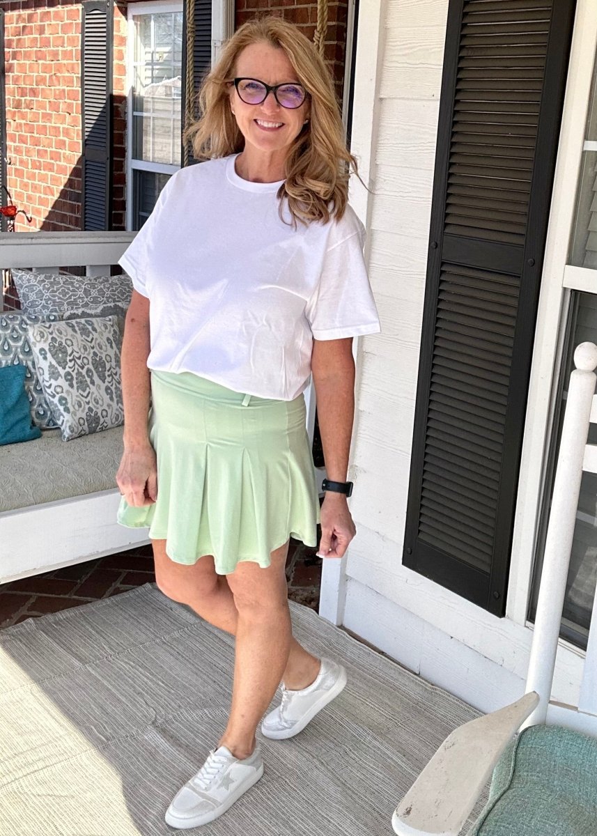 Belt Loop Skort - Mint Latte - skort -Jimberly's Boutique-Olive Branch-Mississippi