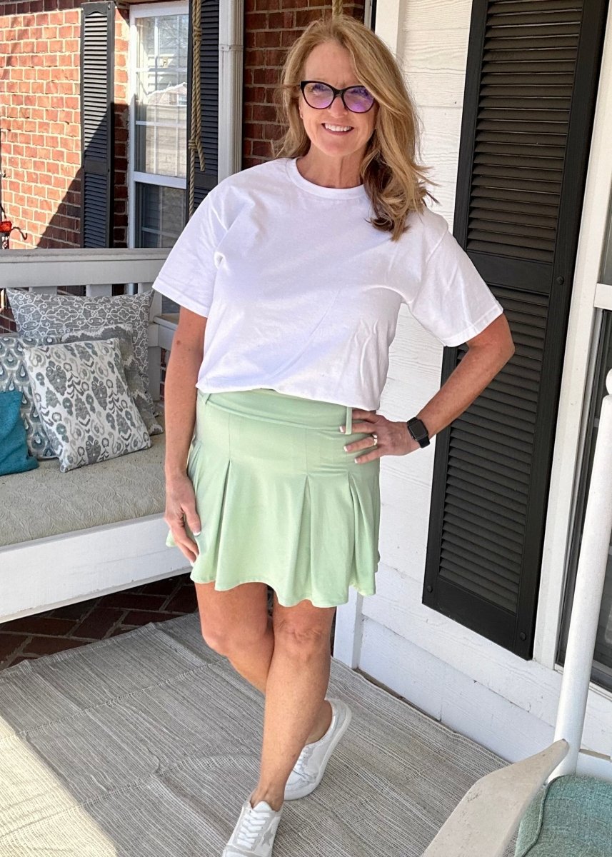 Belt Loop Skort - Mint Latte - skort -Jimberly's Boutique-Olive Branch-Mississippi