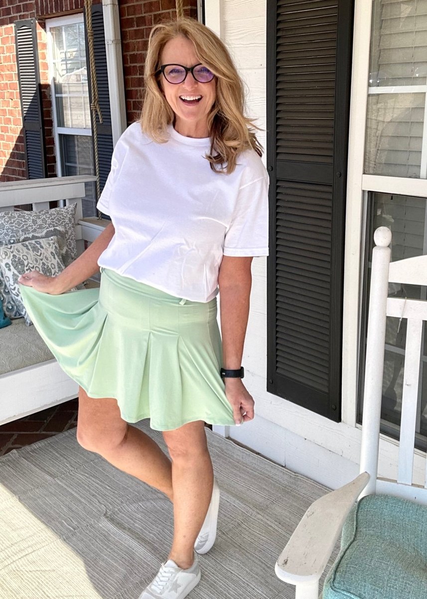 Belt Loop Skort - Mint Latte - skort -Jimberly's Boutique-Olive Branch-Mississippi