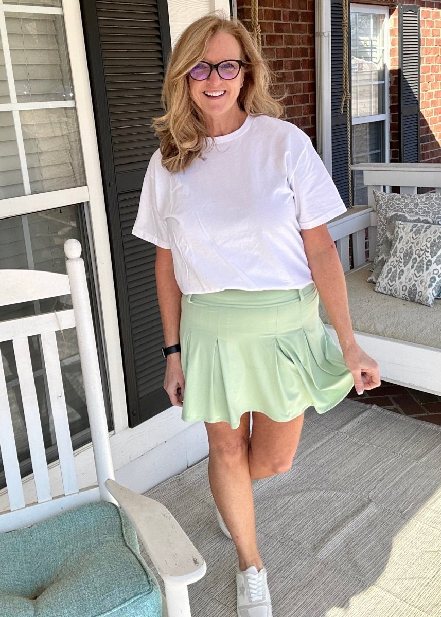 Belt Loop Skort - Mint Latte - skort -Jimberly's Boutique-Olive Branch-Mississippi