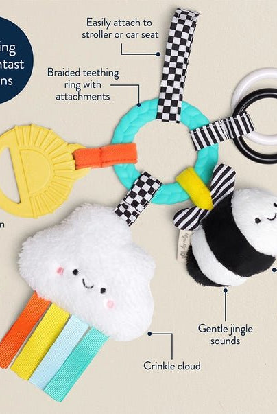 Bitzy Busy Ring Teething Activity Toy - High Contrast - Jimberly's Boutique - Olive Branch - Mississippi