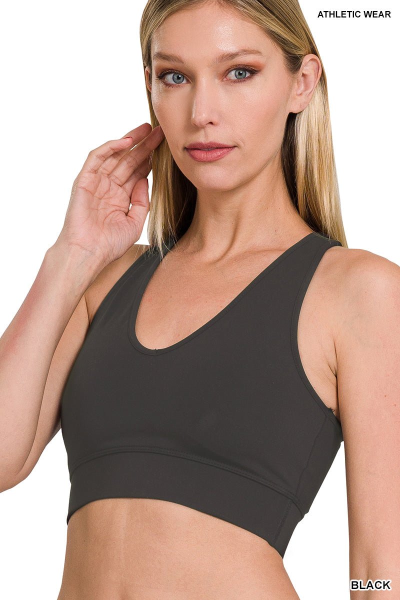 Black Padded Racerback Tank/Bralette - Jimberly's Boutique - Olive Branch - Mississippi