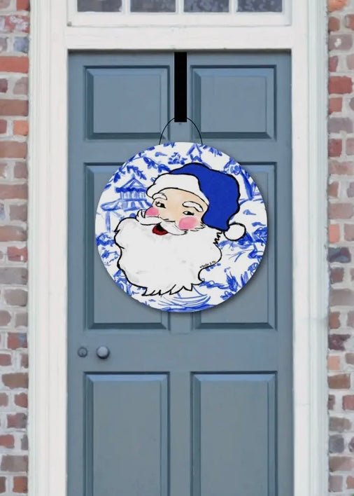 Blue Willow Santa Door Hanger (PICKUP ONLY) - baxter & me - Jimberly's Boutique - Olive Branch - Mississippi