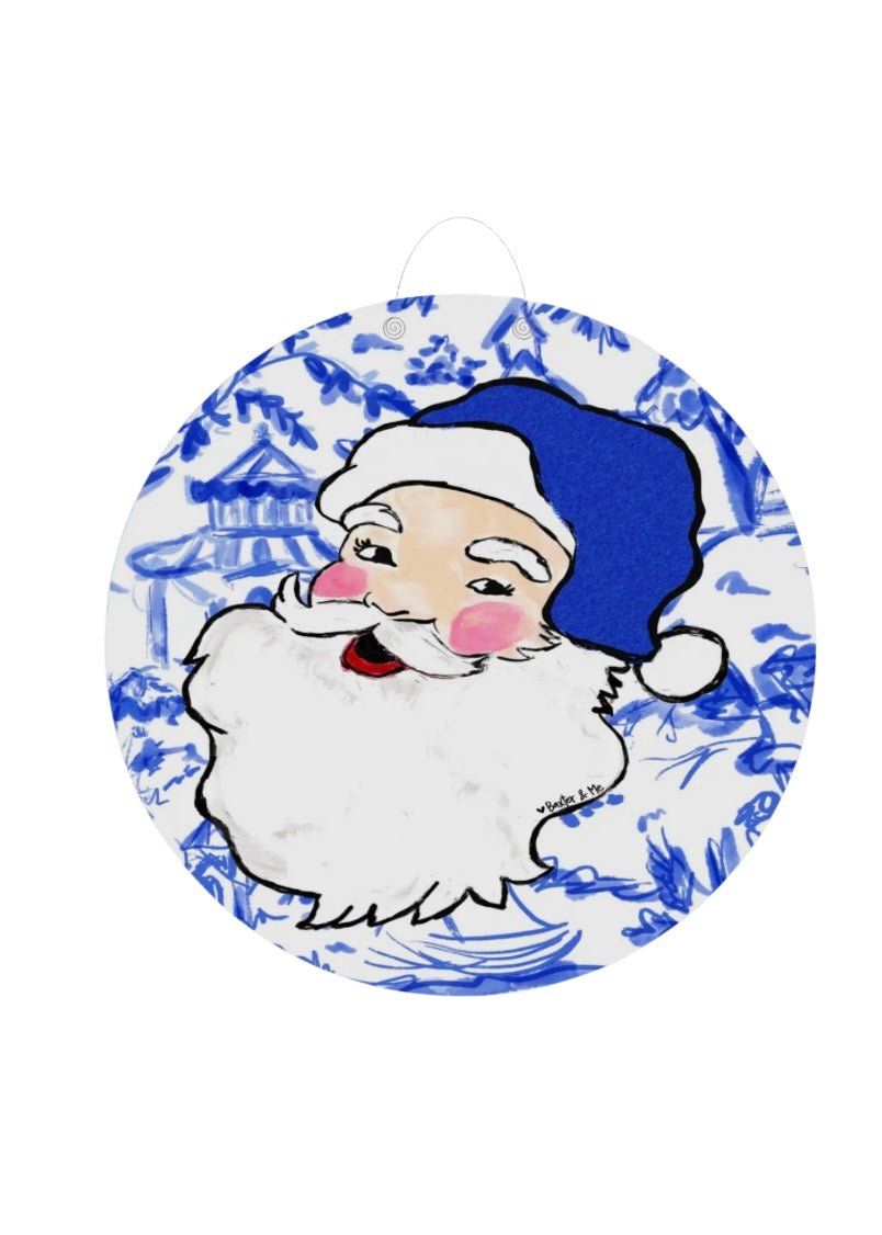 Blue Willow Santa Door Hanger (PICKUP ONLY) - baxter & me - Jimberly's Boutique - Olive Branch - Mississippi
