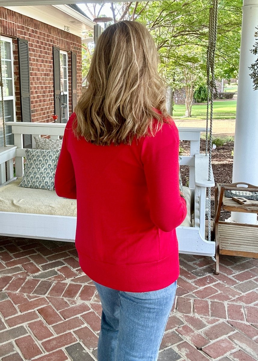 Bobbi Jo | 3/4 Sleeve Snap Cardigan | Ruby - Zenana Cardigan - Jimberly's Boutique - Olive Branch - Mississippi