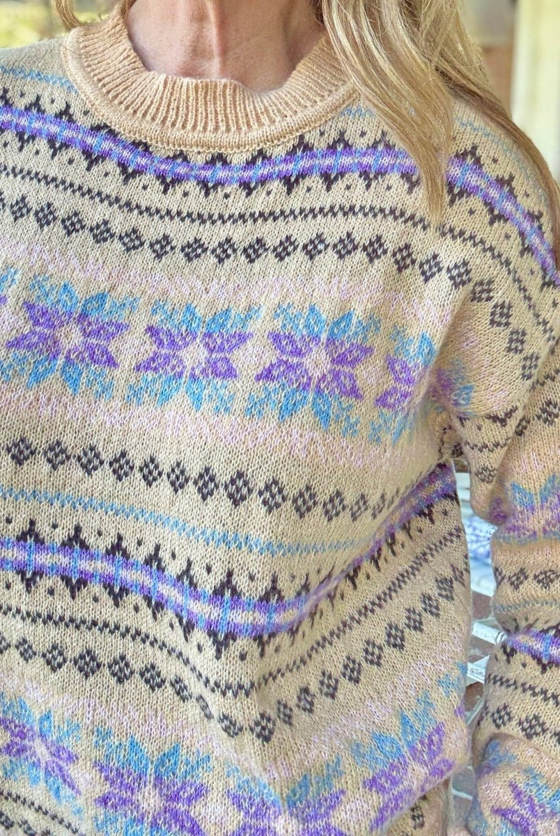 Boho Patterned Sweater - Butter | Easel - sweater - Jimberly's Boutique - Olive Branch - Mississippi