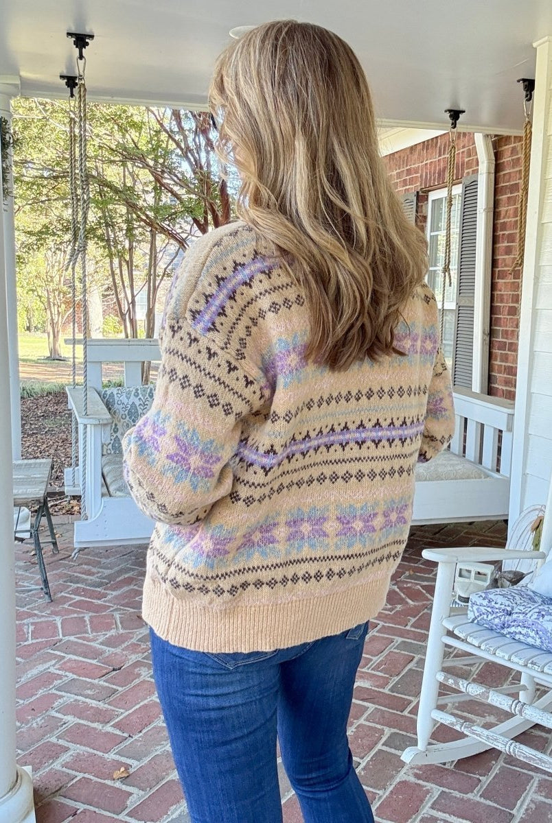 Boho Patterned Sweater - Butter | Easel - sweater - Jimberly's Boutique - Olive Branch - Mississippi