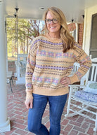 Boho Patterned Sweater - Butter | Easel - sweater - Jimberly's Boutique - Olive Branch - Mississippi
