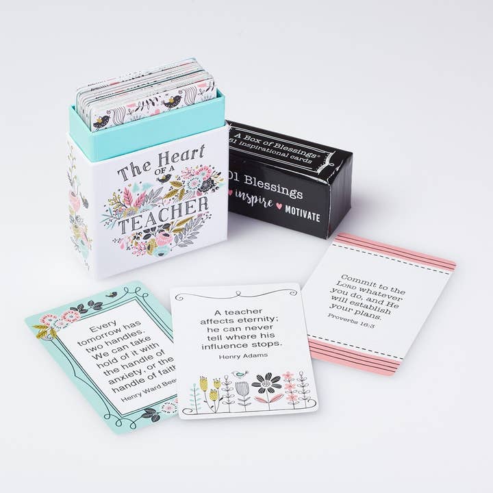 Box of Blessings Heart of A Teacher - prayer cards -Jimberly's Boutique-Olive Branch-Mississippi