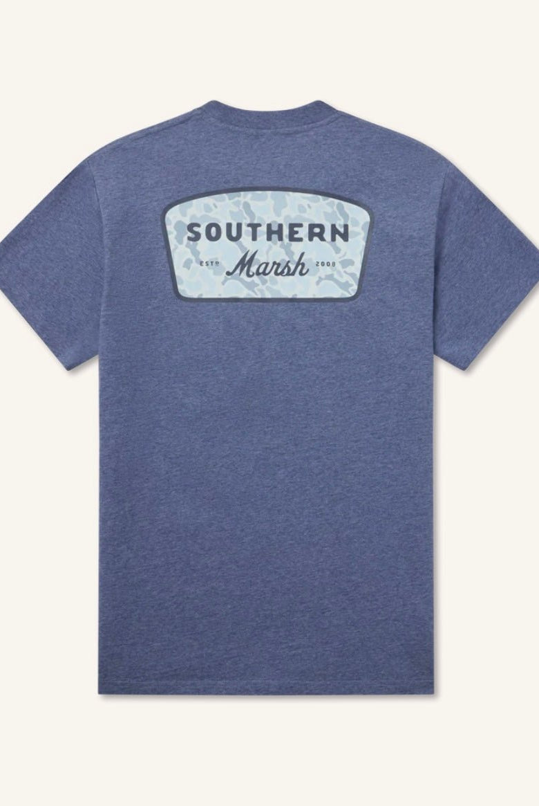 Branding Retro Camo - Washed Slate | Southern Marsh - Southern Marsh Graphic Tee - Jimberly's Boutique - Olive Branch - Mississippi