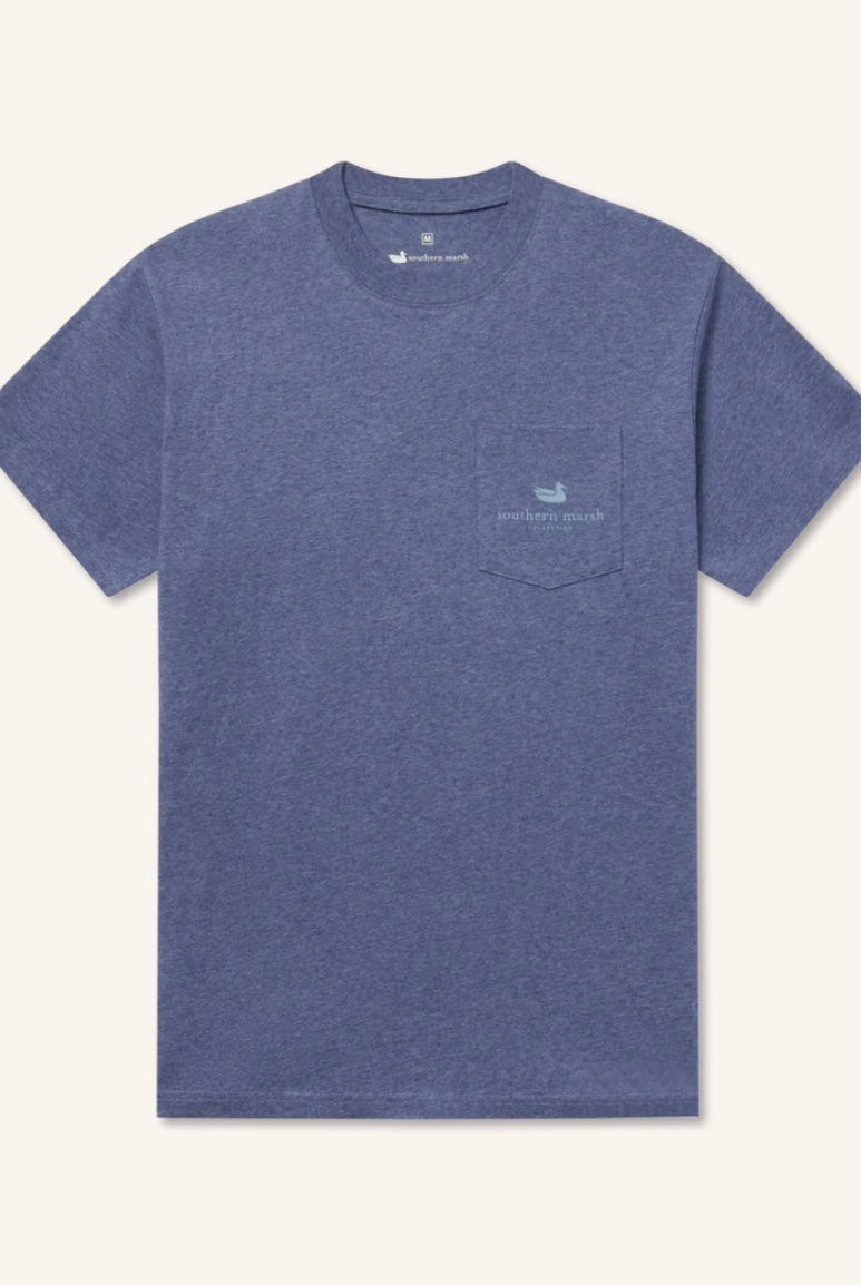 Branding Retro Camo - Washed Slate | Southern Marsh - Southern Marsh Graphic Tee - Jimberly's Boutique - Olive Branch - Mississippi