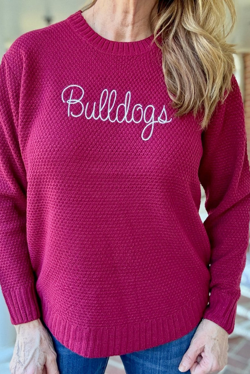 Bulldogs Embroidered Basic Sweater - sweater - Jimberly's Boutique - Olive Branch - Mississippi