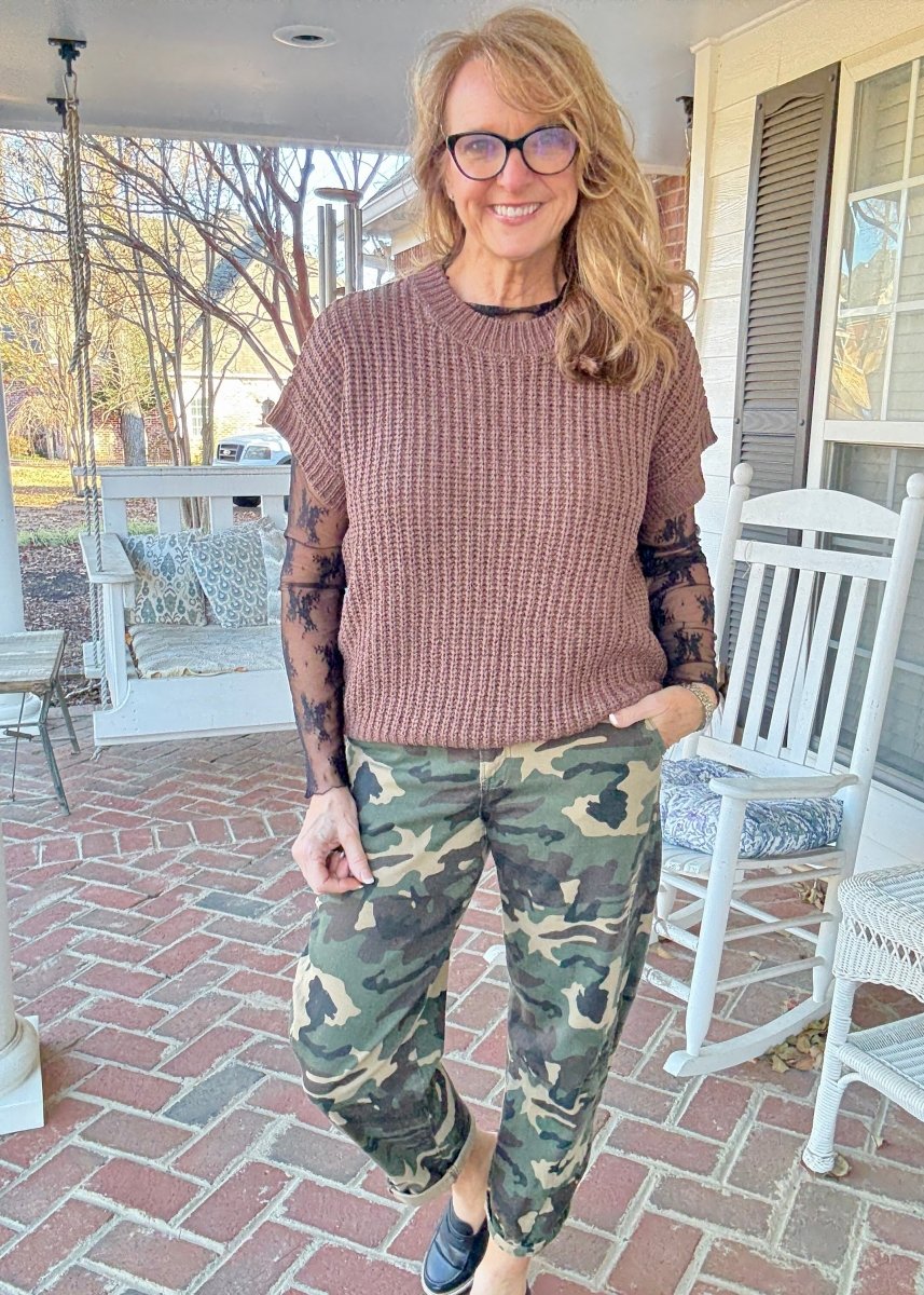 Camo Ankle Barrel Cuffed Pants/Jeans | Risen - risen jeans - Jimberly's Boutique - Olive Branch - Mississippi