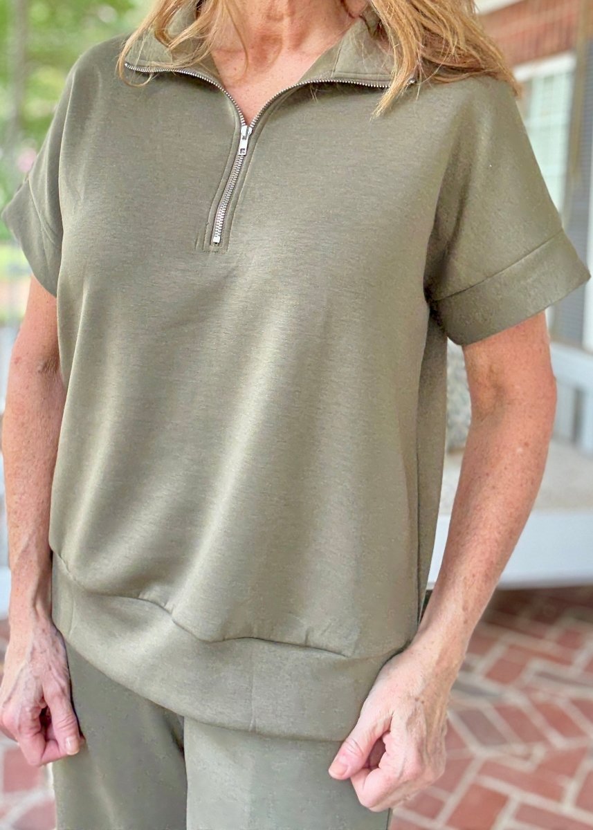 Catalina Lounge/Travel Set - Olive | Dear Scarlett - lounge set - Jimberly's Boutique - Olive Branch - Mississippi