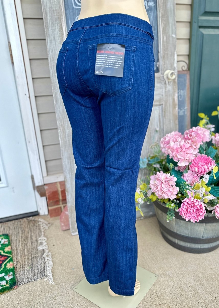 Cello Pull On Flare Jeans - Super Dark Wash - 30" Inseam - jeans - Jimberly's Boutique - Olive Branch - Mississippi