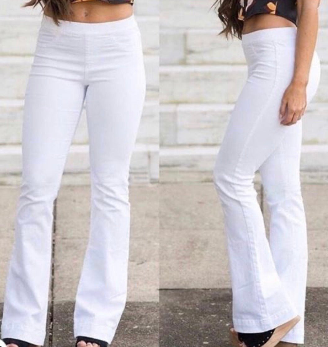 Cello White Flare Jeans/Jeggings - Tall/33” Inseam - jeans - Jimberly's Boutique - Olive Branch - Mississippi