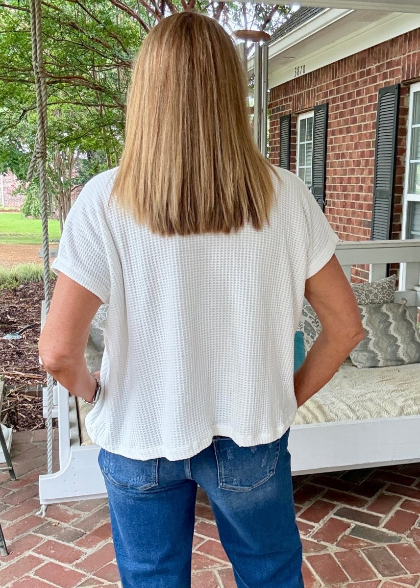 Chenille Cap Sleeve Sweater - Ivory - Casual Sweater -Jimberly's Boutique-Olive Branch-Mississippi