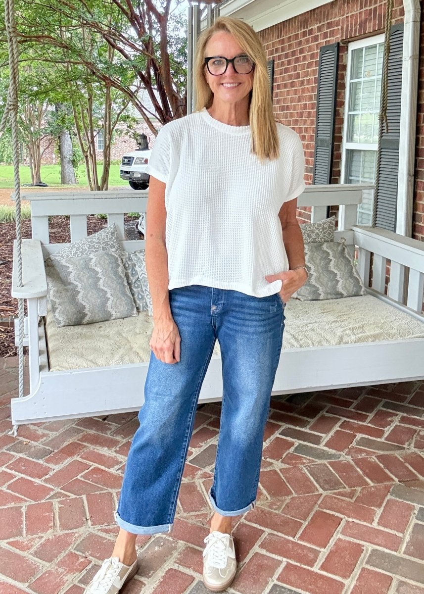Chenille Cap Sleeve Sweater - Ivory - Casual Sweater -Jimberly's Boutique-Olive Branch-Mississippi