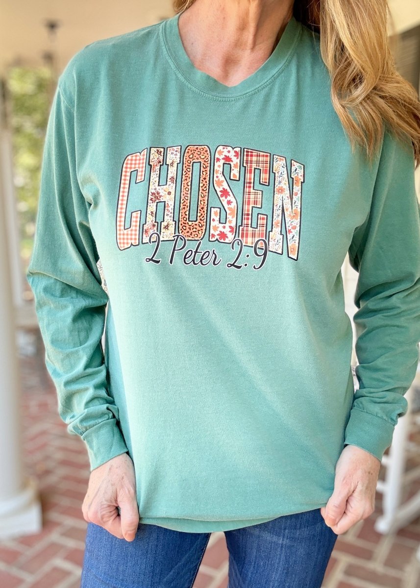 Chosen Comfort Colors Long Sleeve - Long Sleeve Comfort Colors - Jimberly's Boutique - Olive Branch - Mississippi